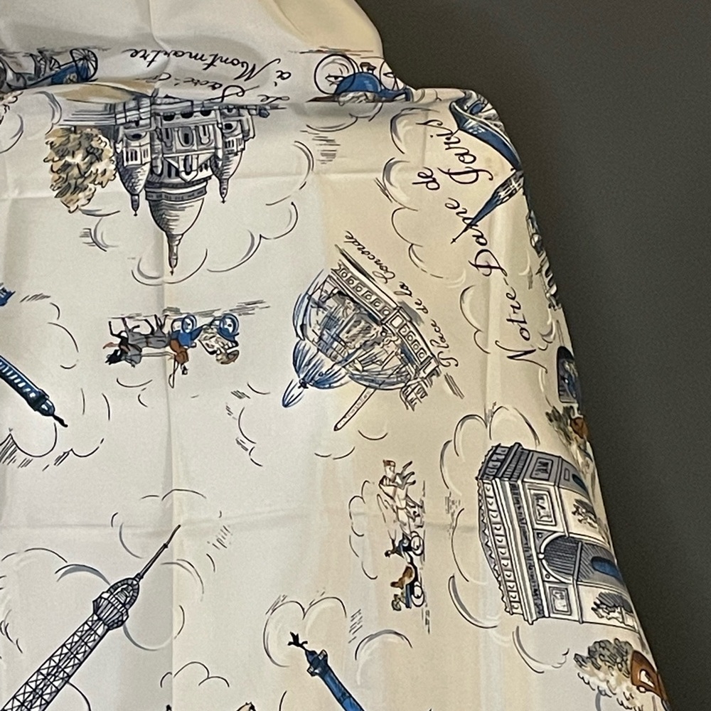Rare Vintage Paris Souvenir Scarf Unworn Near Mint Condition 31 In - Picture 6 of 10